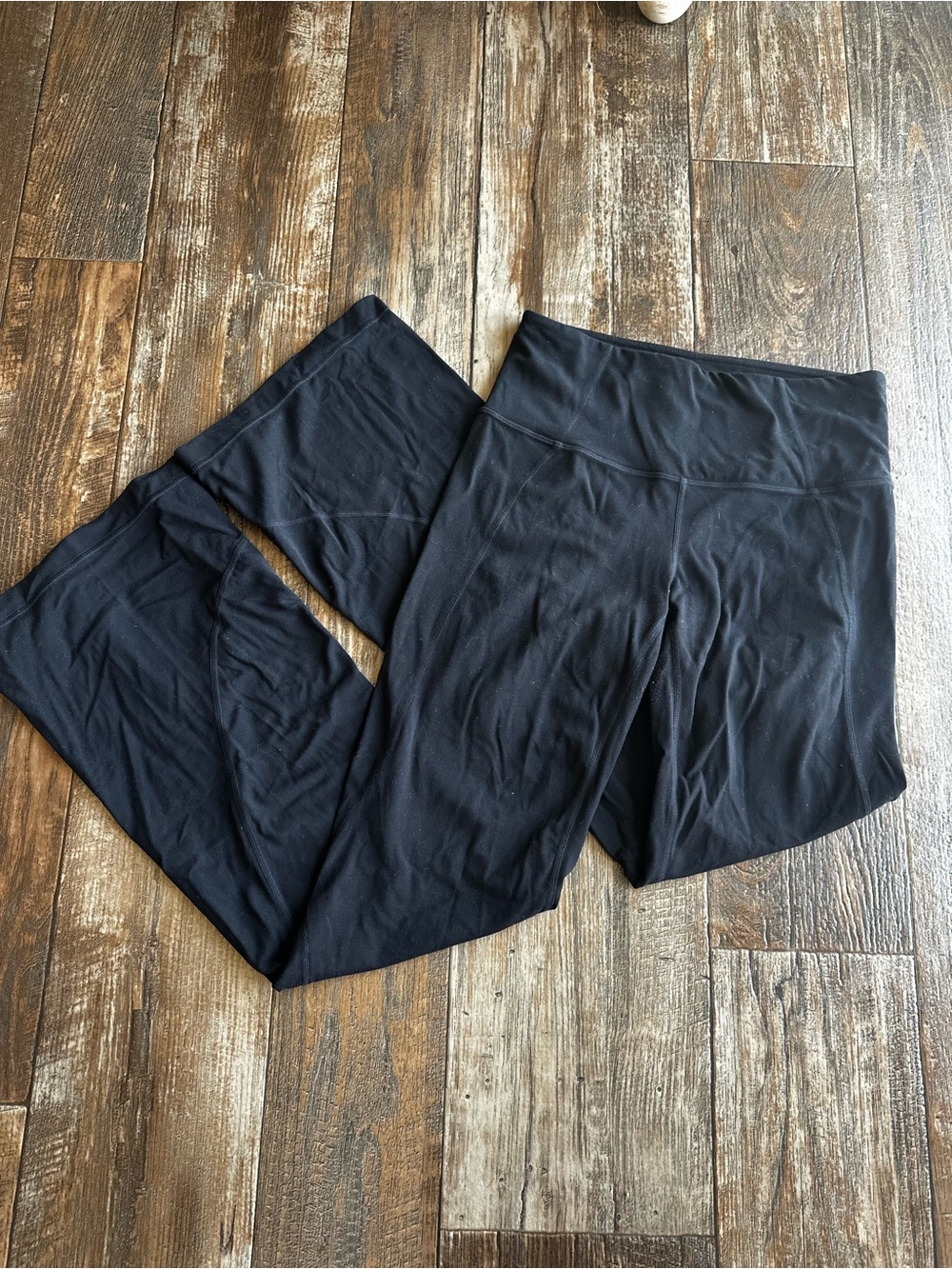 Athleta Womens Stretch Black Yoga Flare Wide Leg Workout Lounge Pants Size SP